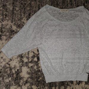 Abercrombie & Fitch Women's mid-Sleeve Lace Top